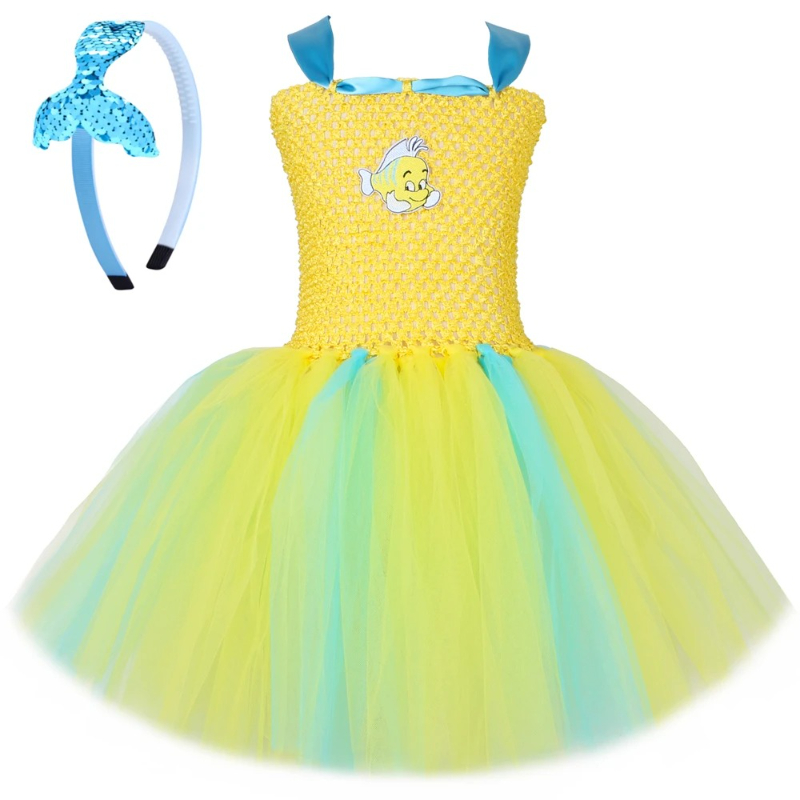 Baby Clothing Dresser - Flounder Clownfish Tutu Dress Girls Ocean