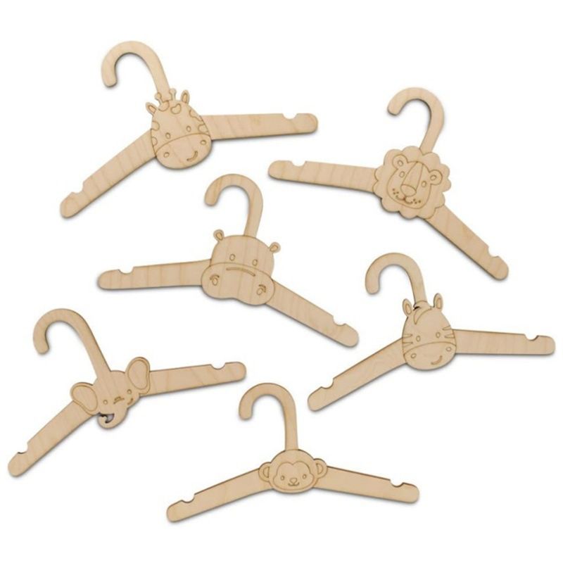 ABJI-20PCS Cute Wooden Clothes - Baby Clothing Hanging Rack 评论和价格