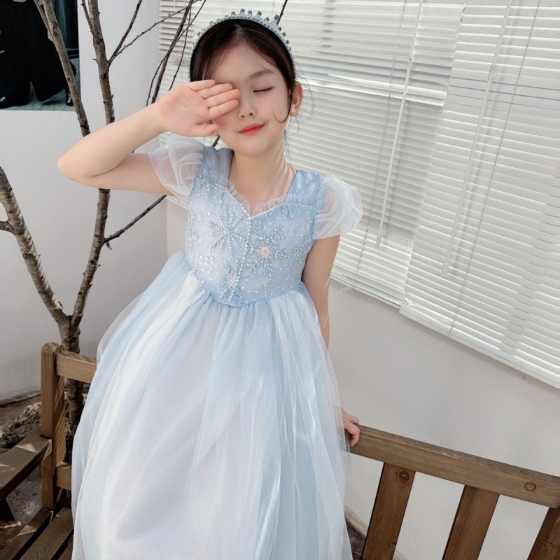 Embroidered Elsa Girls Dress f - Baby Clothing Dresser 评论和价格